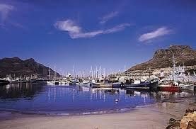 Boats moored in Hout Bay harbour